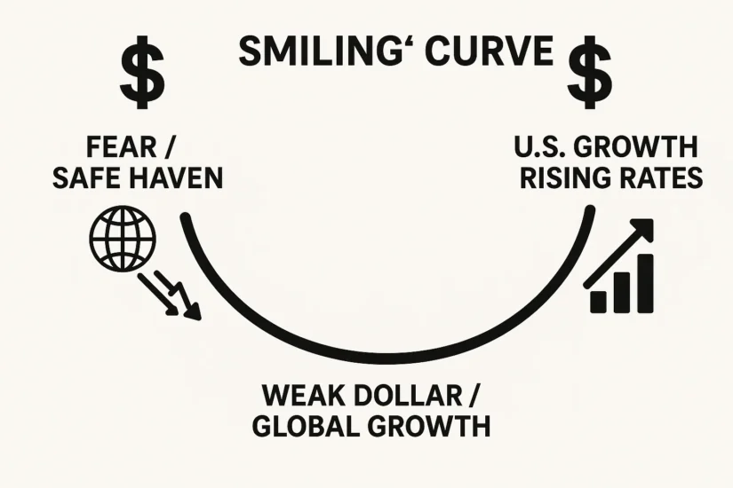 The “Dollar Smile” Theory: Why the USD Wins in Good Times and Bad